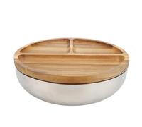 Nikou Juego de 6 utensilios de cocina portátiles de acero inoxidable 304, utensilios de cocina de calentamiento rápido, vajilla multifuncional fácil de limpiar para cocinar, hornear y acampar