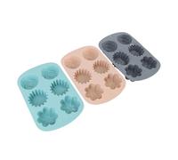 Nikou Juego de moldes de silicona para tartas, plegables, de liberación rápida, redondos, 3 piezas, 6 cavidades, antiadherentes, resistentes al calor, aptos para lavavajillas