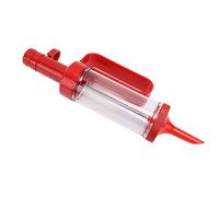 Nikou Juego de moldes redondos de aleación de aluminio para hornear, cumpleaños y Navidad, incluye kit de pistola de galletas con tubo transparente, color rojo de grado alimenticio