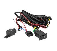 Nikou Kit de cableado de interruptor de luz antiniebla LED universal de 12 V Luz antiniebla LED, kit cableado led, interruptor de encendido apagado arnés de cableado kit de relé de fusible