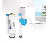 Nikou Kit reparación de inodoros - Universal de Que Ahorra Agua pulsador Agua Inodoro Juego de Accesorios para Tanque de Agua, botón pulsador, reemplazo de válvula
