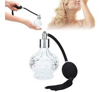 Nikou la botella de perfume de vidrio vintage se puede llenar con borla Botella de spray vacía Atomizador 80ml