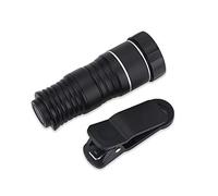Nikou La cámara del teléfono - Teléfono monocular de la Lente de Enfoque 12 Veces Smartphone Telescopio Mini portátil al Aire Libre (Color : Plata)