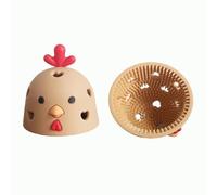 Nikou Limpiador de cepillo de silicona para huevos, multifuncional para verduras y frutas, herramienta de limpieza reutilizable para huevos frescos, diseño de fácil agarre, ideal para uso en cocina