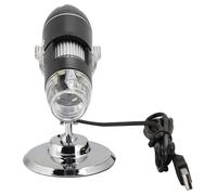 NIKOU Microscopio electrónico Digital1600X Cámara de vídeo USB2MP1600x1200con8LED y Regla de calibración