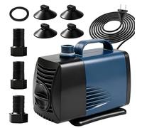 Nikou Mini Bomba Sumergible, Bomba de Agua Compacta y Silenciosa de 85 W, 5000 l/h para Estanque, Bombas de Filtrado, Transportadora para Uso Tanto en Agua Como en Tierra
