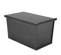 Nikou Molde Antiadherente para Pan con Tapa, Acero al Carbono Molde Rectangular para Pan, 20,9 x 12 x 11,1 cm Moldes Versátil para Hornear Pan y Pasteles