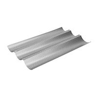 Nikou Molde antiadherente para pan francés con múltiples ranuras, bandeja para hornear con 3 ranuras, herramienta de cocina para hornear y pan francés