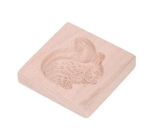 Nikou Molde de madera de haya, reutilizable, lavable, para galletas, para hornear en la cocina, diseño de ardilla, cocina