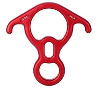 Nikou Mosquetón, 50KN Ox Horn Ring Mosquetón Descensor de Alta Resistencia para el Rescate de Escalada al Aire Libre(Rojo)
