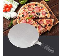 Nikou Pala redonda de acero inoxidable de 25,4 cm, pala para hornear, herramienta de repostería para pizza y pastelería