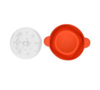 Nikou Palomitas de maíz grande para microondas con mango de tapa, BPA, cuenco plegable de silicona para palomitas de maíz, grado alimenticio, 40 °C a +230 °C, color naranja