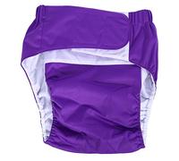 Nikou Pañales para adultos, pañal de tela para cuidado de incontinencia adjuatable lavable nuevo para adultos, pantalón de pañal transpirable (Color : Dark Purple)