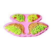 Nikou Patrón de alas de ángel de silicona, multiusos, para pudín, derts, fabricación de jabón, chote, 12.5 x 9.5 x 1.5 pulgadas, flexible, antiadherente