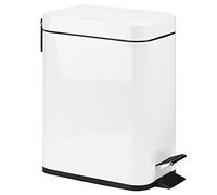 Nikou Pedal de mudo de acero inoxidable Bin de basura 5L para cocina de baño en casa