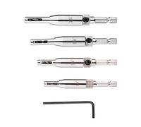 Nikou Perforadora de Orificios para Bisagras, Juego de 4 Brocas Autocentrantes con Vástago Hexagonal para Bisagras de Puertas y Ventanas Herramienta para Carpintería, Puertas y Ventanas, Cajones