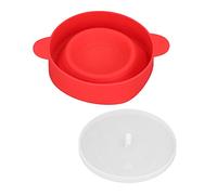 Nikou Popper grande para palomitas de maíz para microondas con mango de tapa, BPA, cuenco plegable de silicona para palomitas de maíz, 40 °C a +230 °C, grado alimenticio, color rojo