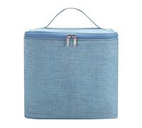 Nikou Portable con cremallera resistente al agua Bolsa termal Lunchbox Bold de tres capas Almacenamiento de contenedores de alimentos para la oficina de picnic al aire libre (Azul)