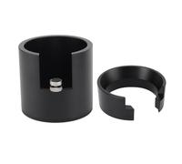 Nikou Portafiltro de café con embudo dosificador, soporte de aleación de aluminio de 58 mm para bar en casa, negro, diseño redondo, estación de portafiltro de café