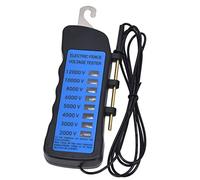 Nikou Probador de voltaje para cercas eléctricas, probador de cercas de neón de 12 kV, probador de cercas de 2000 a 12 000 V, con 8 luces indicadoras de neón, resistente al agua para granjas de jardín