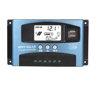 Nikou Regulador de carga solar - MPPT 40/50/60/100 A 12V 24V Pantalla LCD USB dual Función de protección de alta precisión(100A)