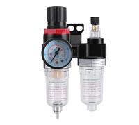 Nikou Regulador de Filtro de Aire, tratamiento en línea de la fuente del filtro de aire doble con aceite y agua de la trampa del regulador 1/4 "NPT