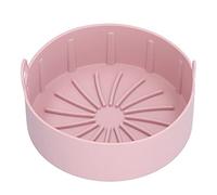 Nikou Repuesto de olla de silicona reutilizable, bandeja de cesta de freidora eléctrica de cocina, accoria para hornear, 20 ℃-220 ℃, 16 cm, rosa, olla de silicona para freidora, utensilios de cocina