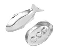 Nikou Sartén con forma de pescado, placa de parrilla de aleación de aluminio para calefacción uniforme, bandeja de servir pescado para hoteles, restaurantes, banquetes, tamaño L