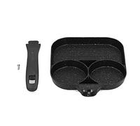 Nikou Sartén de huevos 3 en 1, sartén antiadherente para huevos fritos y salchichas de carne para uso en cocina, sartén versátil, ideal para cocinar huevos y mucho más