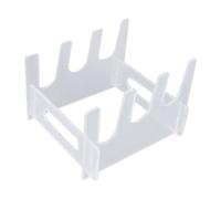 Nikou Soporte de exhibición de vajilla de acrílico, organizador de cocina de 3 capas que ahorra espacio para múltiples platos, diseño transparente, ideal para uso doméstico y jardín