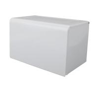 Nikou Soporte de papel higiénico con espacio para estantes, aluminio impermeable montado en la pared, caja para rollo de pañuelos para baño y cocina, color blanco