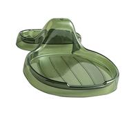 Nikou Soporte multifuncional para espátulas de cocina, soporte para cucharas con soporte para tapa, verde transparente, soporte para utensilios de cocina, ideal para espátula, cucharón y cuchara