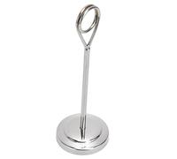 Nikou Soporte para números de mesa de acero inoxidable, soporte redondo para fotos, para hotel, restaurante, hogar, diseño estable, soporte para tarjetas de mesa, clip para fotos