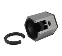 Nikou Soporte para portafiltro de café, soporte de aleación de aluminio con cubierta de soporte extraíble, perilla ajustable en altura, negro, organizador de soporte para café