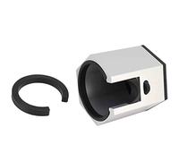 Nikou Soporte para portafiltro de café, soporte para portafiltro de café de aleación de aluminio con cubierta de soporte extraíble, perilla ajustable en altura, plateado, organizador para manipulación