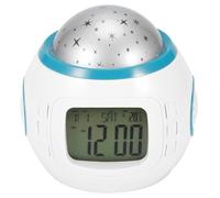 Nikou Star Sky - Reloj despertador con proyector de música LED, calendario multifunción, visualización de temperatura, luz nocturna para dormitorio, cine en casa