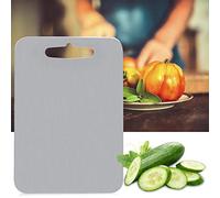 Nikou Tabla de cortar de acero inoxidable, 20 x 29 cm, herramienta para hornear, placa de corte resistente para preparación de alimentos