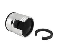Nikou Tamper de café de acero inoxidable 304, base plana con mango de madera, martillo de café para el hogar y la tienda, incluye soporte ajustable de aleación de aluminio, plateado
