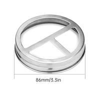 Nikou Tapa del soporte del cepillo de dientes del frasco de masón con 3 compartimentos de acero inoxidable para la cubierta de jarra de vidrio de almacenamiento del cepillo de dientes (1 PCS)