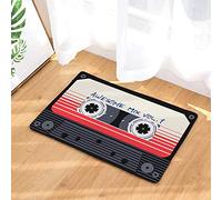 Nikou Tapete antideslizante absorbente de agua con impresión de cinta vintage, tapete para baño, cocina, tamaño 4#, almohadilla antideslizante para uso en baño y cocina