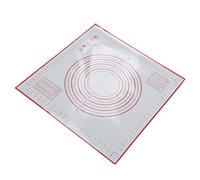 Nikou Tapete de silicona para repostería de 60 x 60 cm, tapete de fondant con medida para enrollar masa, rojo, suministros de cocina, hornear y pastel C