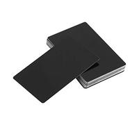 Nikou Tarjetas de Visita - 50 Piezas de Tarjetas de Visita de Metal Impresionantes Espacios en Blanco Marca Grabado de Metal Tarjetas de Visita de Visita de Negocios (Color : Black)