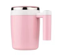 Nikou Taza automática de Acero Inoxidable con té Tapa para Leche de café té de Chocolate Caliente (Rosa)