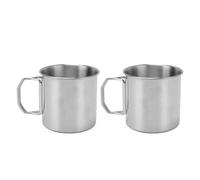 Nikou Taza de agua para exteriores, asa plegable, portátil, de acero inoxidable 304, para viajes, camping, senderismo, 350 ml, taza de viaje ligera, diseño compacto
