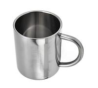 Nikou Taza de café de acero inoxidable de 300 ml, taza de espejo de doble capa para acampar al aire libre, caravana, oficina en casa, taza de café de acero inoxidable, diseño