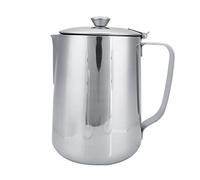 Nikou Taza de espuma, taza de café de acero inoxidable Jarra de espuma de leche Jarra con tapa para café con leche Arte(2000ml)