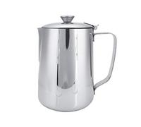 Nikou Taza de espuma, taza de café de acero inoxidable Jarra de espuma de leche Jarra con tapa para café con leche Arte(1000ml)