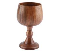 Nikou Taza de Madera Saludable, Copa de Vino de Madera, Textura Nativa, Se Puede Utilizar para Servir Café con Leche y Vino Tinto, 150ml, 7,5x7,5x12cm