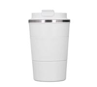 Nikou Taza de vacío de acero inoxidable, taza de café aislada con funda de silicona a prueba de fugas y tapa para coche de viaje (510ml)