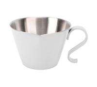 Nikou Taza medidora de café de acero inoxidable, boquilla en forma de V, jarra para espumar leche de 100ML, taza de café